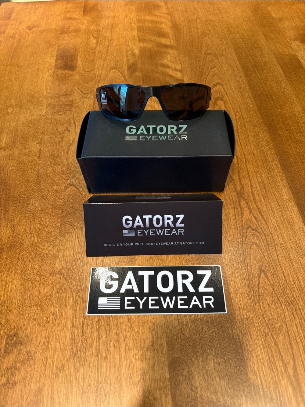 GATORZ Magnum Eyewear Black Sunglasses with Brown Lenses